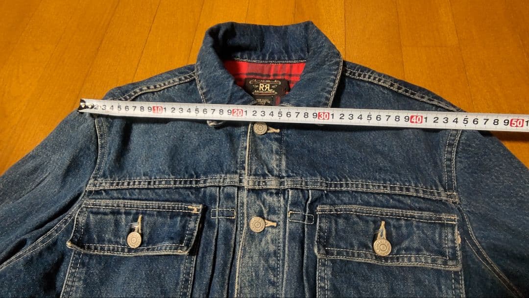 RRLRalphLaurenデニムジャケット S 薄青色厚手ミツ星タグ美品