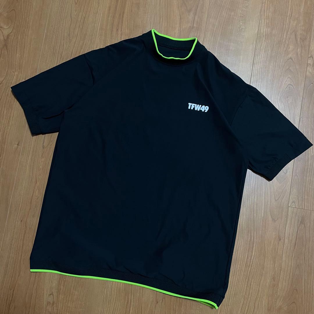 TFW49 モックネック　Tシャツ ブラック　L