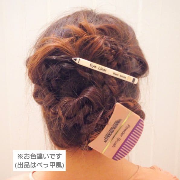 シアタープロダクツ『Powder Brush』アクリルヘアクリップ【べっ甲風】