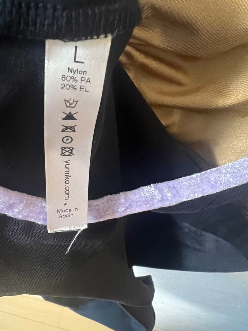 【新品】YUMIKO ユミコ　ベルベットレオタード　Elli メッシュ　Lサイズ