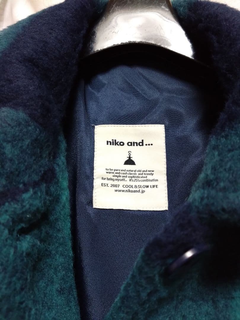 新品☆niko and...シャギーチェックジャケット