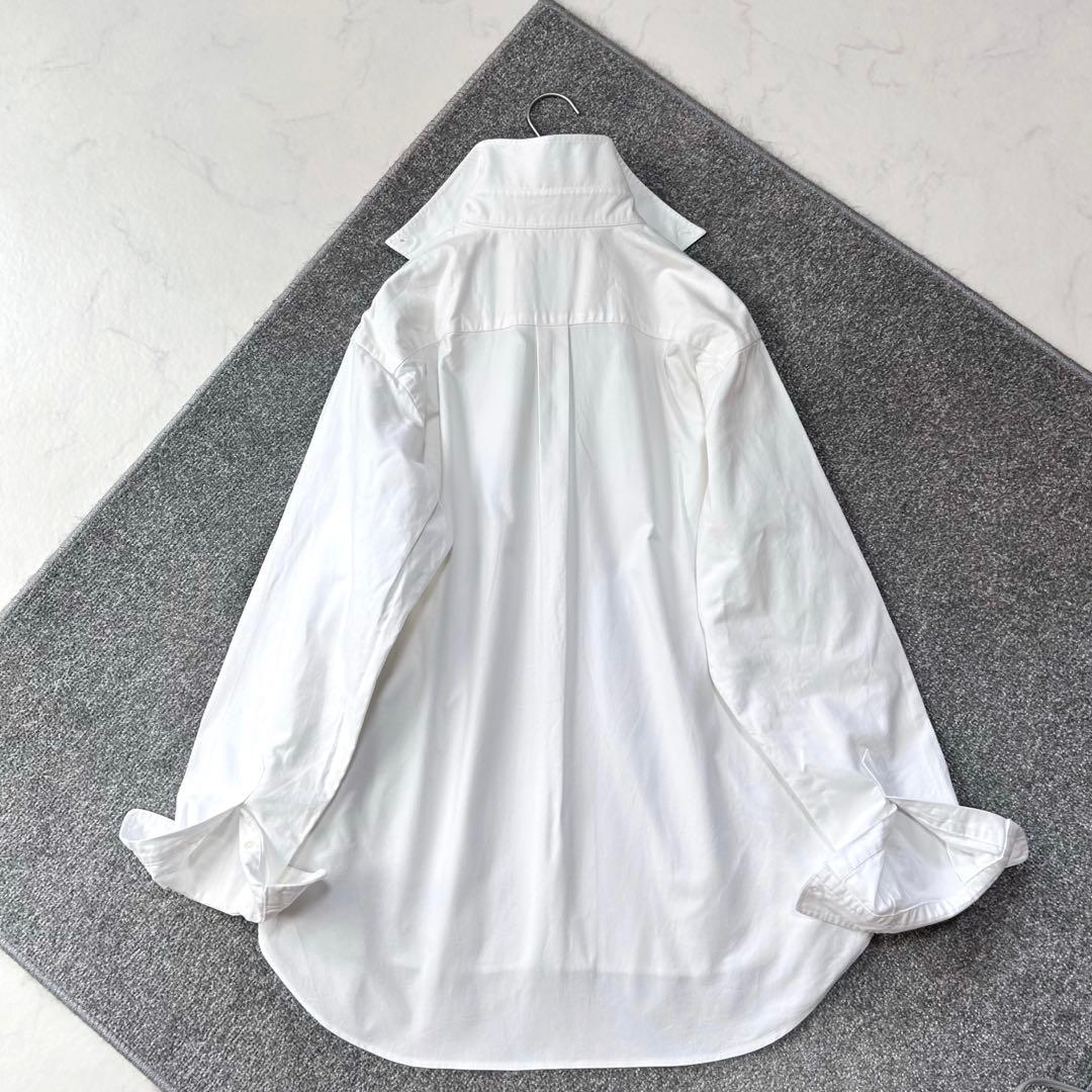 美品 フレームワーク オックスB.D.シャツ メッセージシャツ コラボ オーバー
