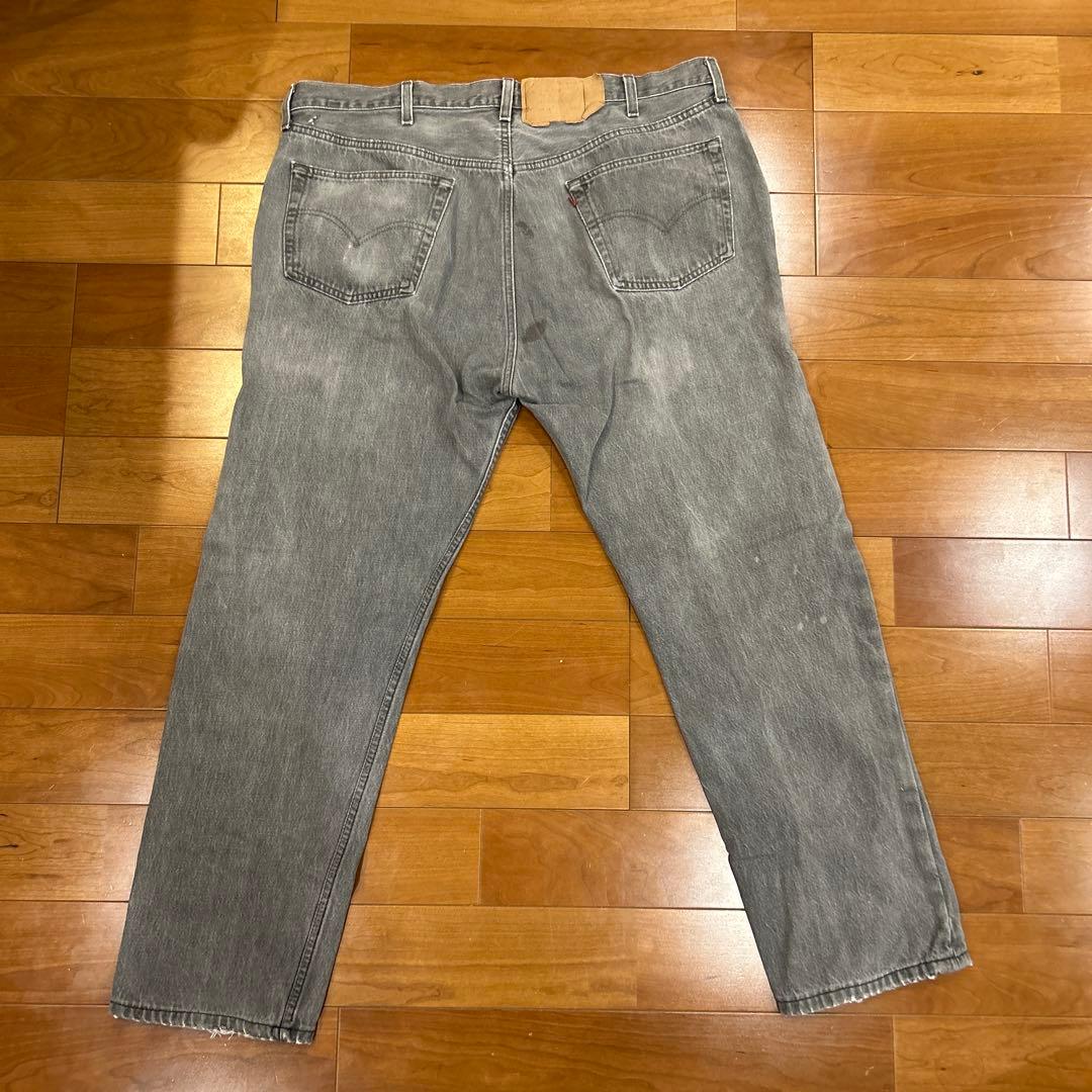 リーバイス501ブラックデニムパンツ先染めアメリカUSA製古着