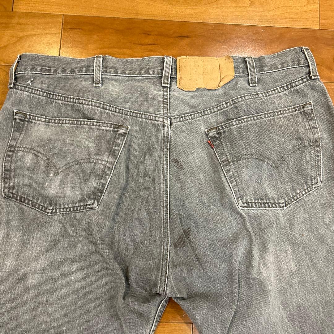 リーバイス501ブラックデニムパンツ先染めアメリカUSA製古着