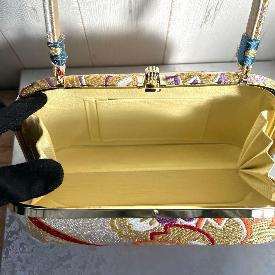 成人式バック草履　金色　箱いり