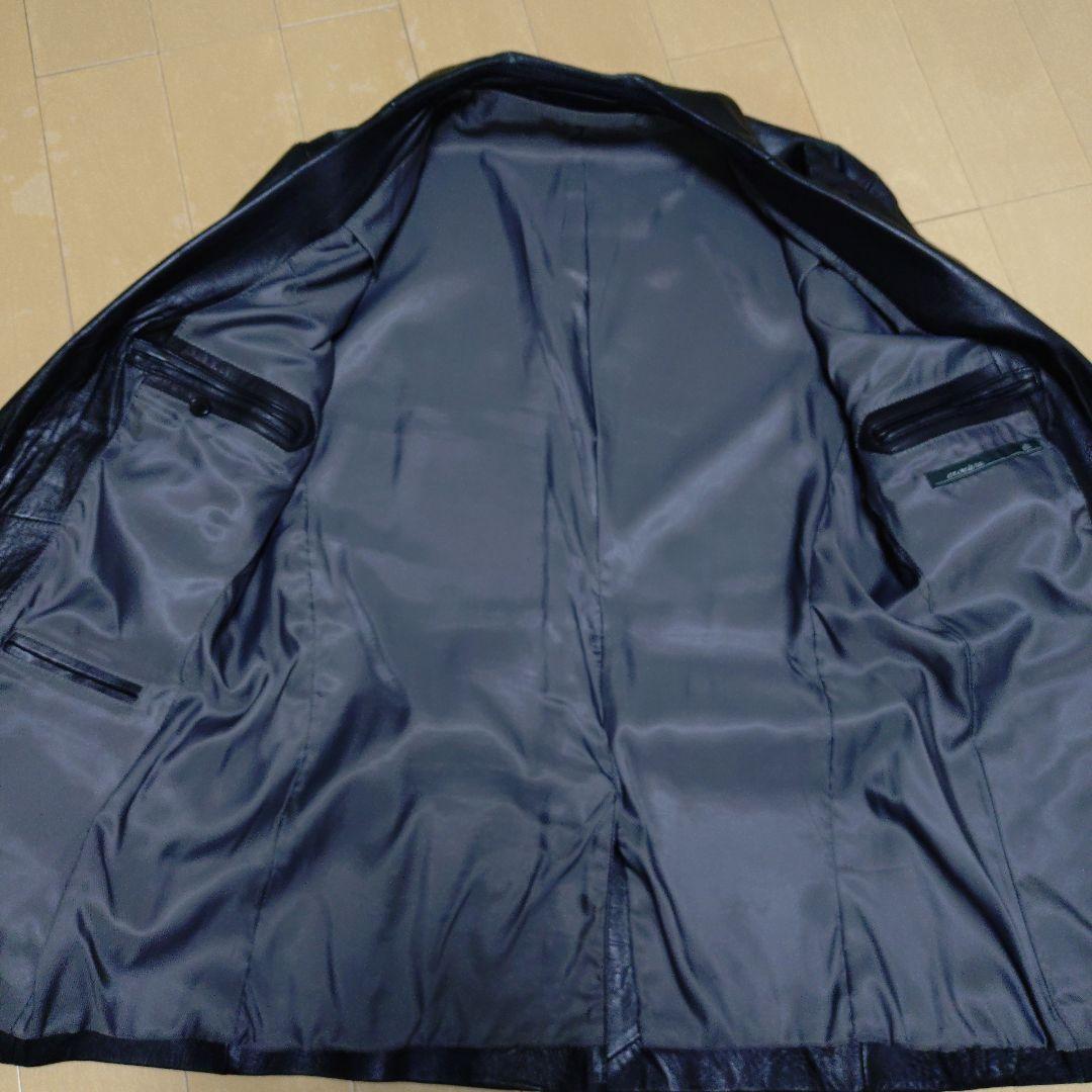 ■週末値下げ■シープスキンブラックレザージャケット黒 　50　XL LL