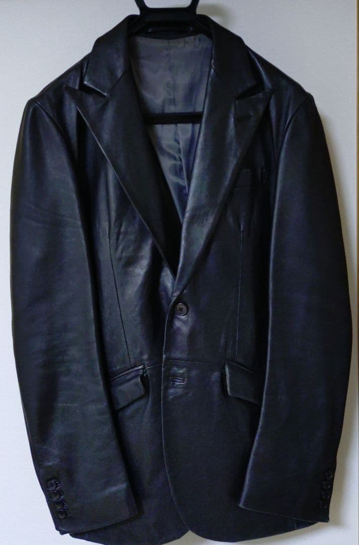 ■週末値下げ■シープスキンブラックレザージャケット黒 　50　XL LL