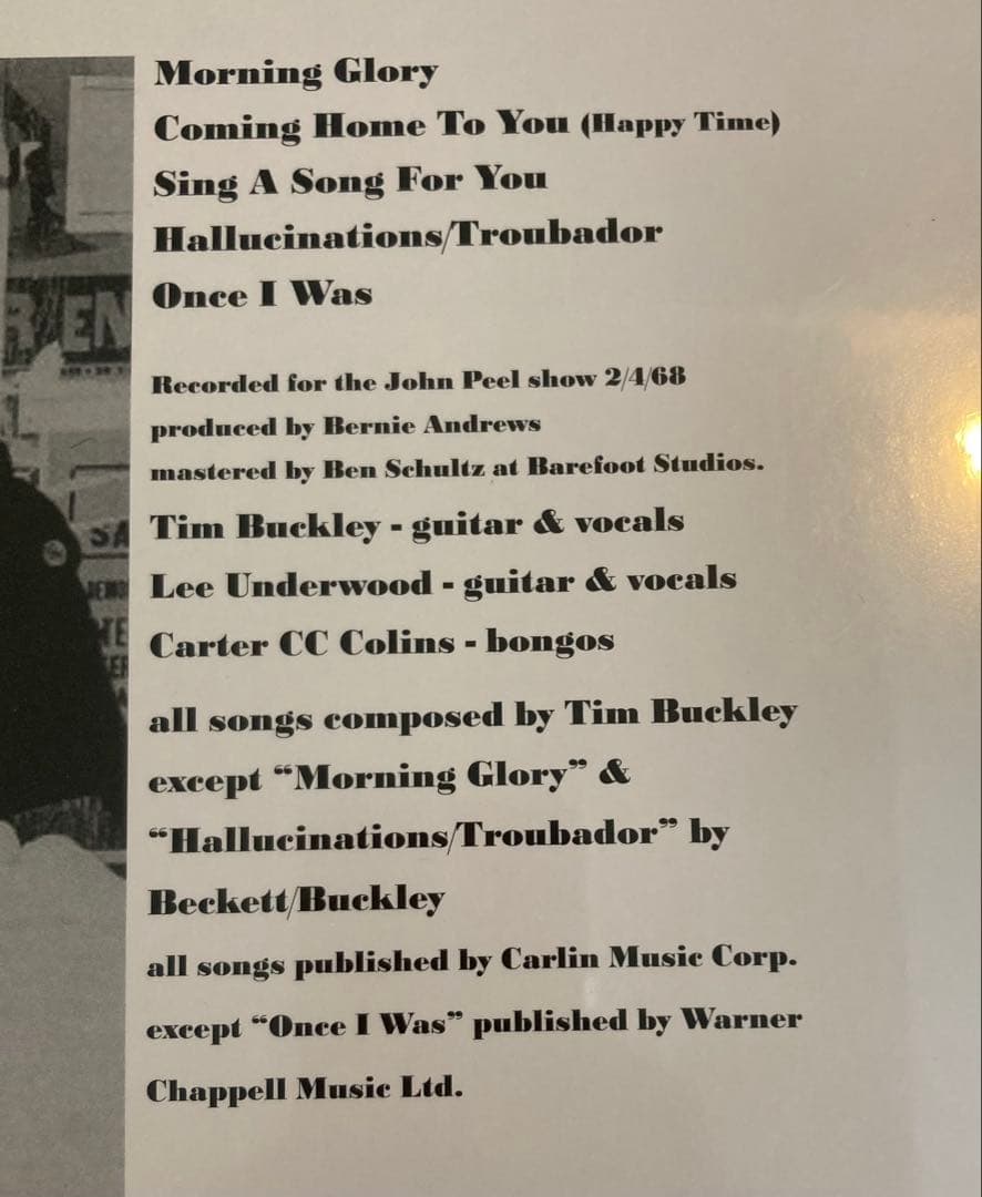 ◾️アシッドフォーク名盤■TIM BUCKLEY■ティムバックリィ■ Once I