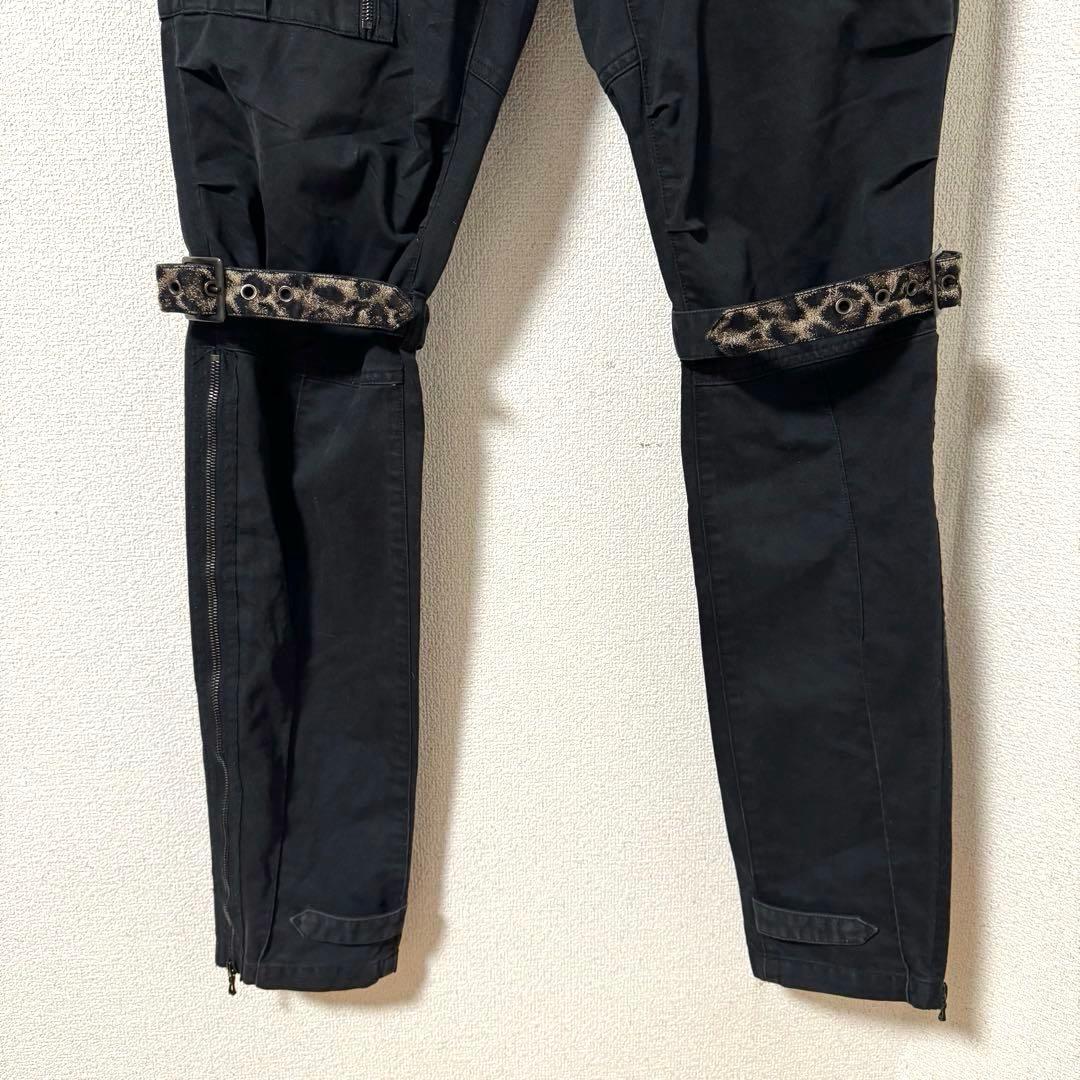ロエン Roen カーゴパンツ ボンテージ フレア ギミック y2k 止血ベルト