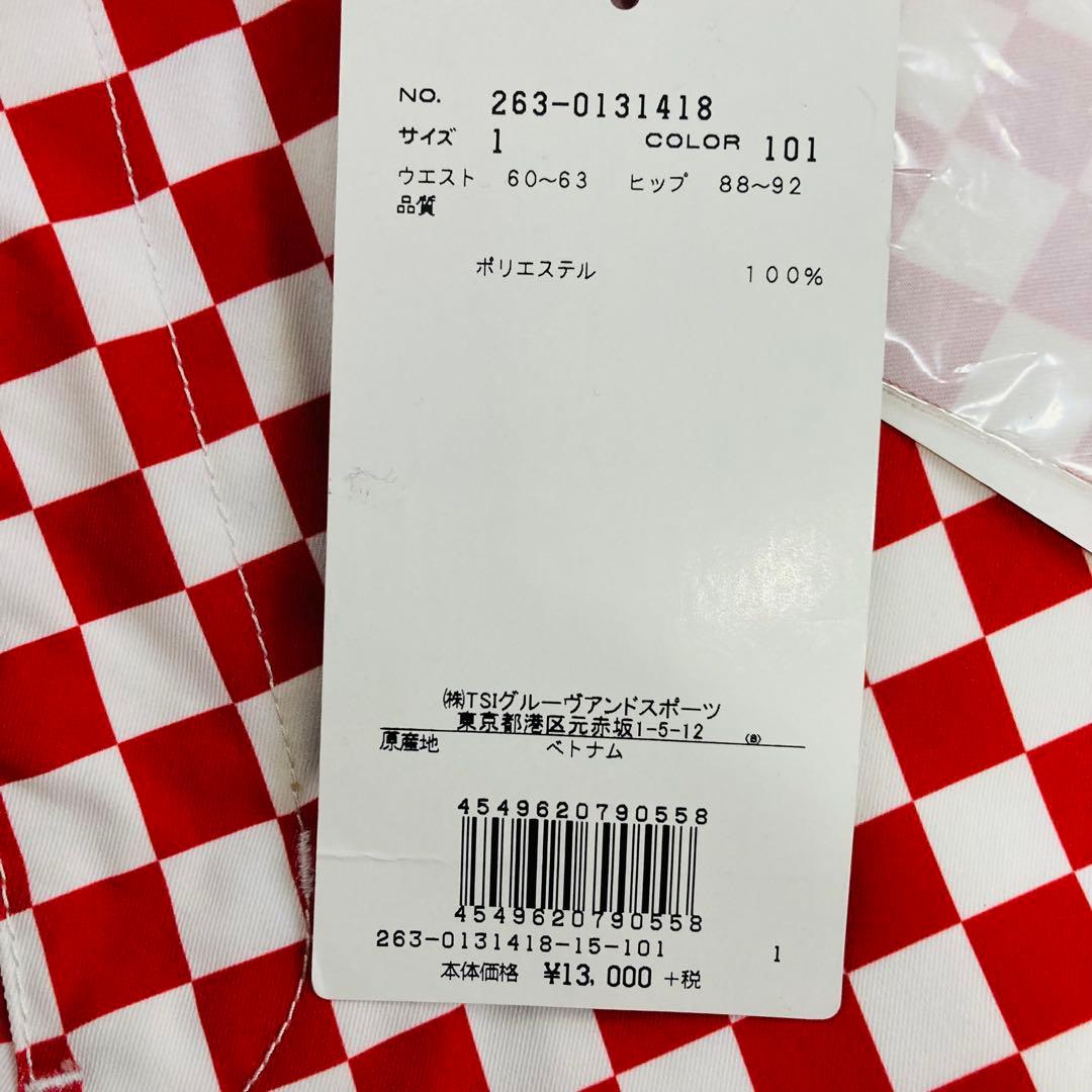 【未使用】ジャックバニーJACKBUNNYゴルフウェアパンツサイズ1レディース赤