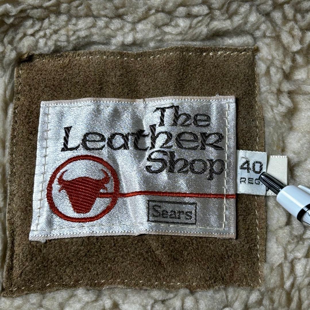 70s vintage sears ウエスタンランチコート 牛革スウェードレザー