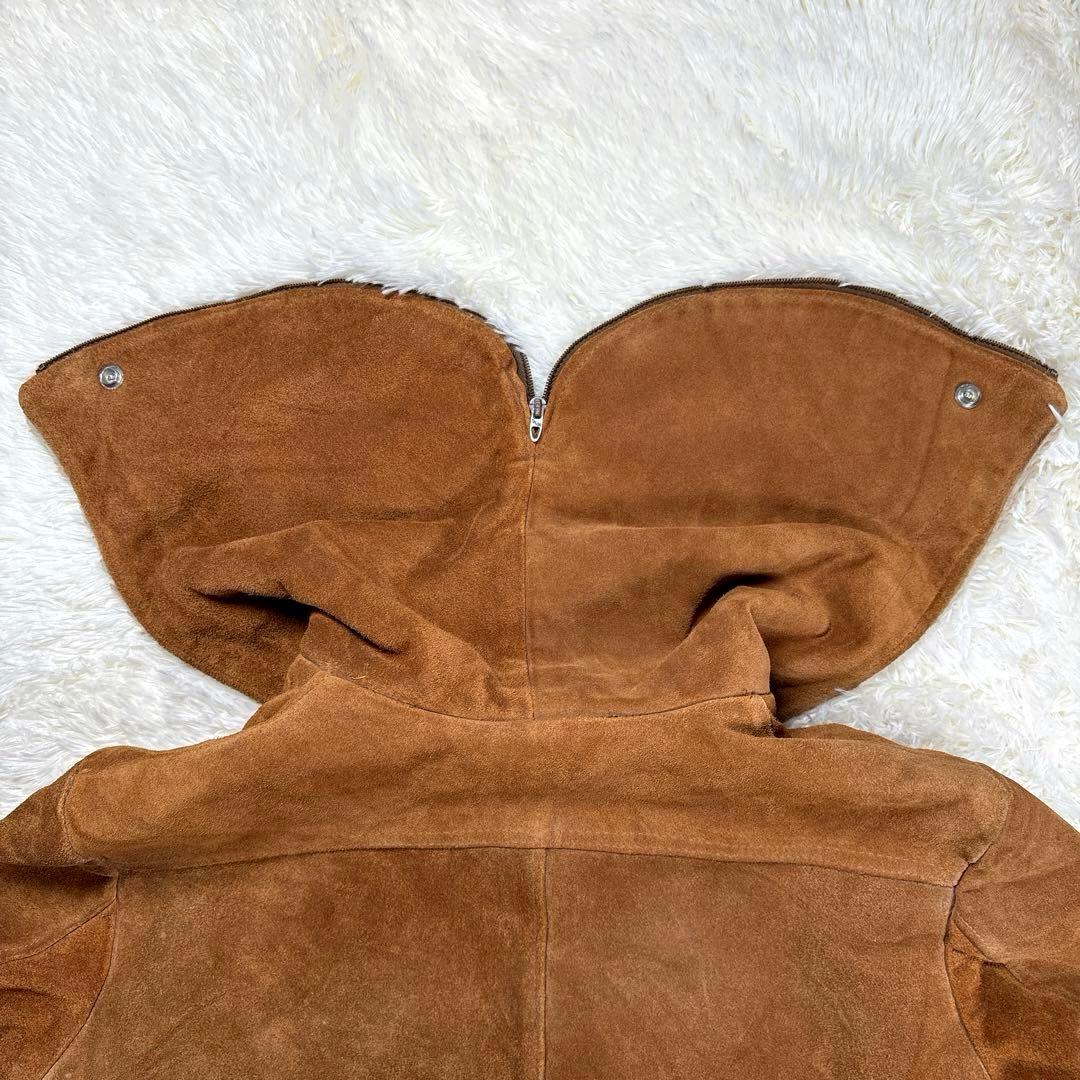 ✨激レア・セーラーフード付き✨ショット　レザージャケット　スウェード　ボア　XL