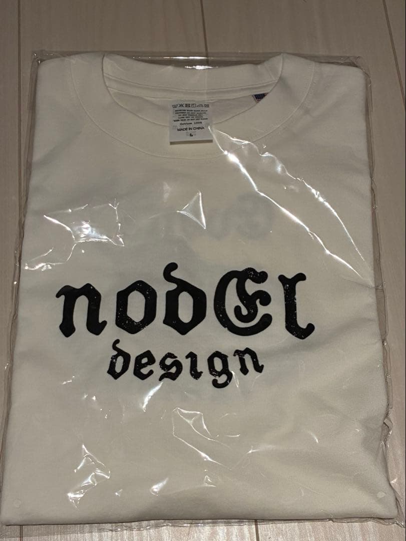 Nodel design ノデルデザイン　白　Tシャツ　L