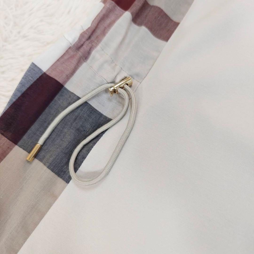 美品♡ブルーレーベルクレストブリッジ　チェック切替　ロングワンピース 38