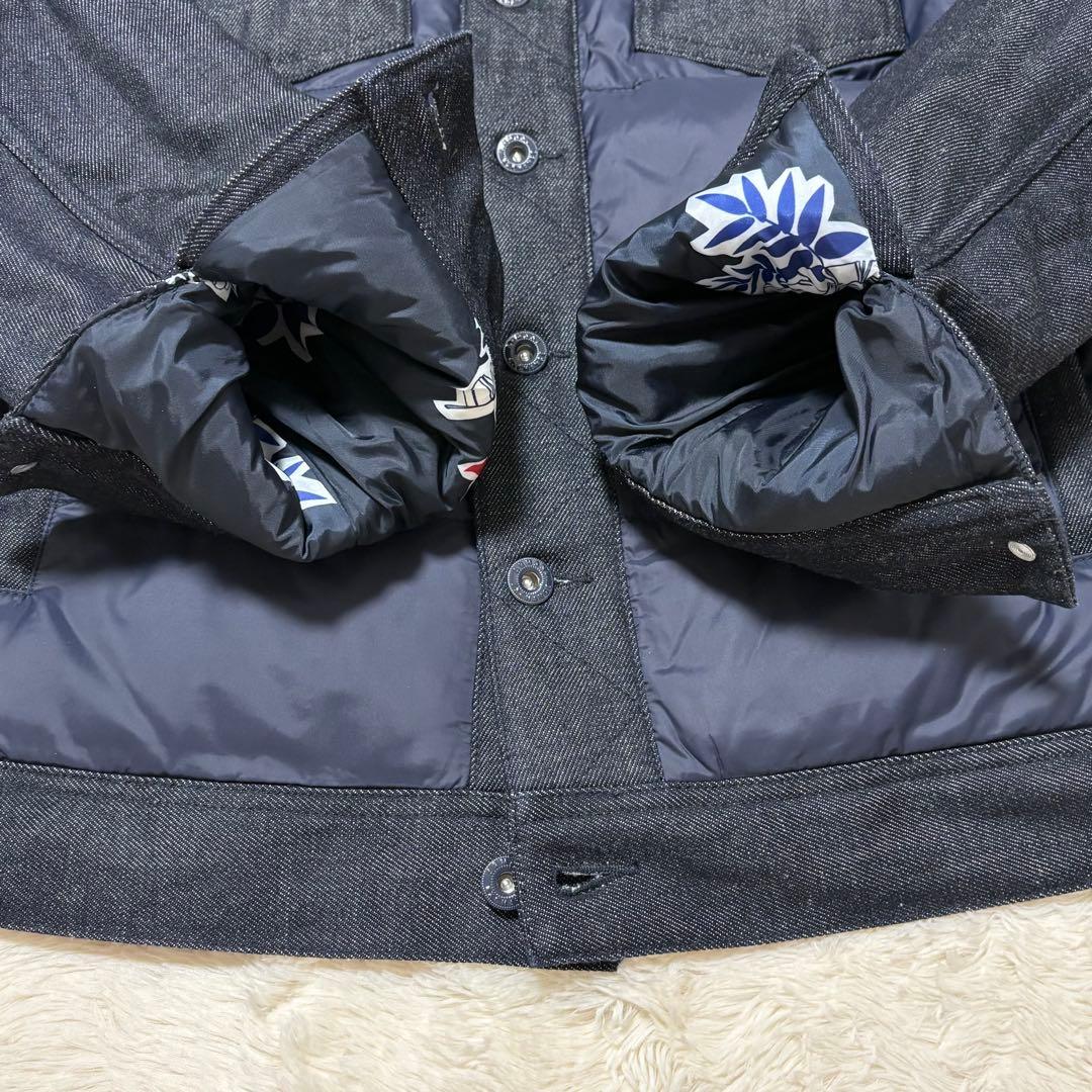 美品 ARMANI EXCHANGE 中綿 ジャケット 裏地総柄 デニム切替 L