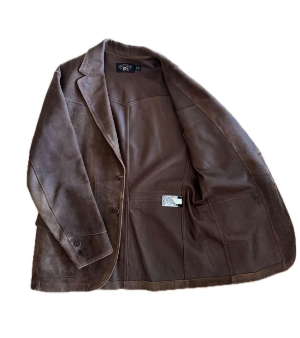 RRL / Ralph Lauren /羊レザーラフアウトジャケット/極美品