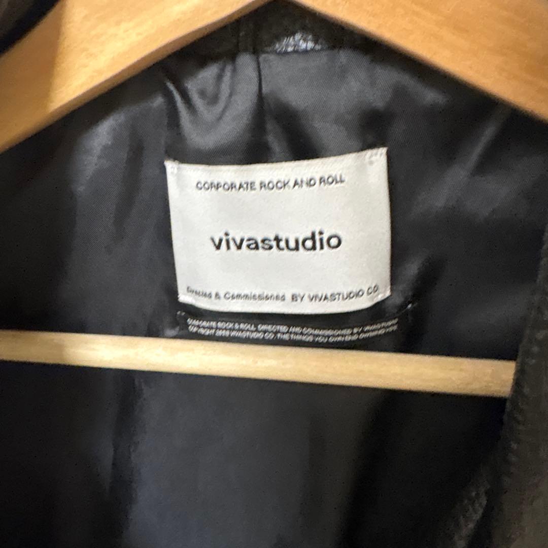 vivastudio 黒 レザー ライダースジャケット