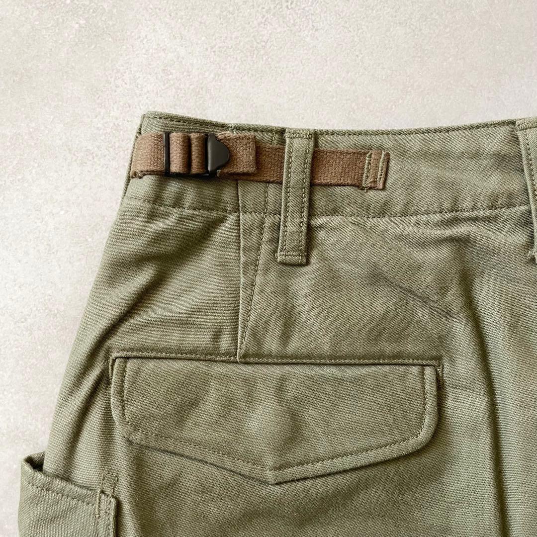 A VONTADE ファティーグパンツ バックサテン カーキ コットン S