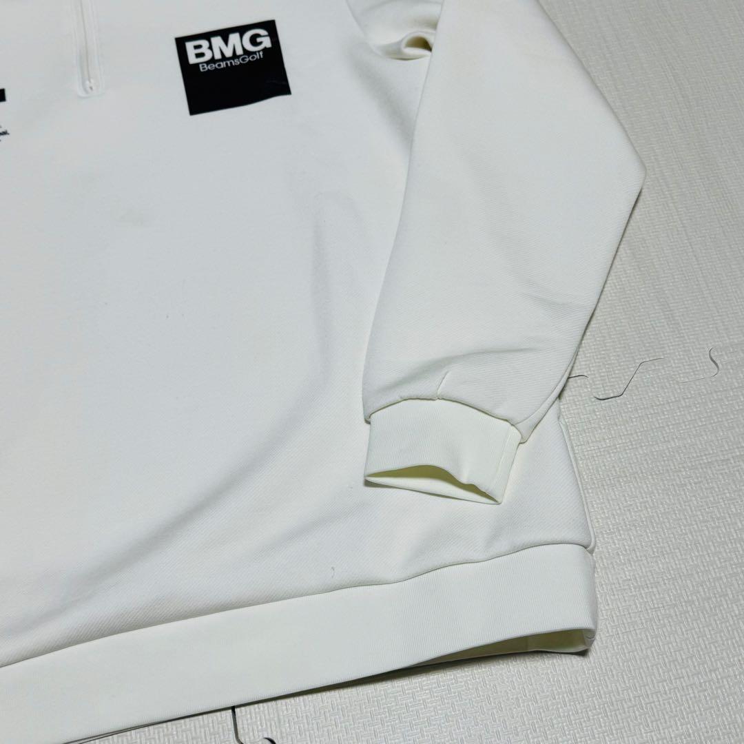 BEAMS GOLF ハーフジップ セーター ホワイトLサイズ