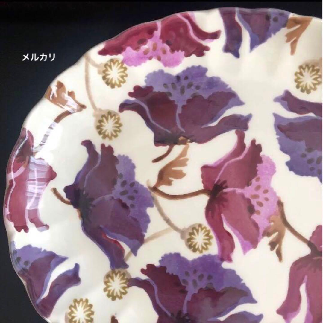 新品　エマブリッジウォーター パープルポピー　脚付オーバルプラッター クリスマス