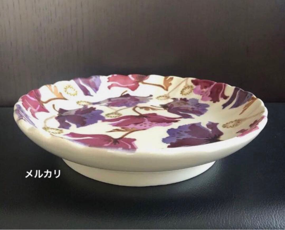 新品　エマブリッジウォーター パープルポピー　脚付オーバルプラッター クリスマス