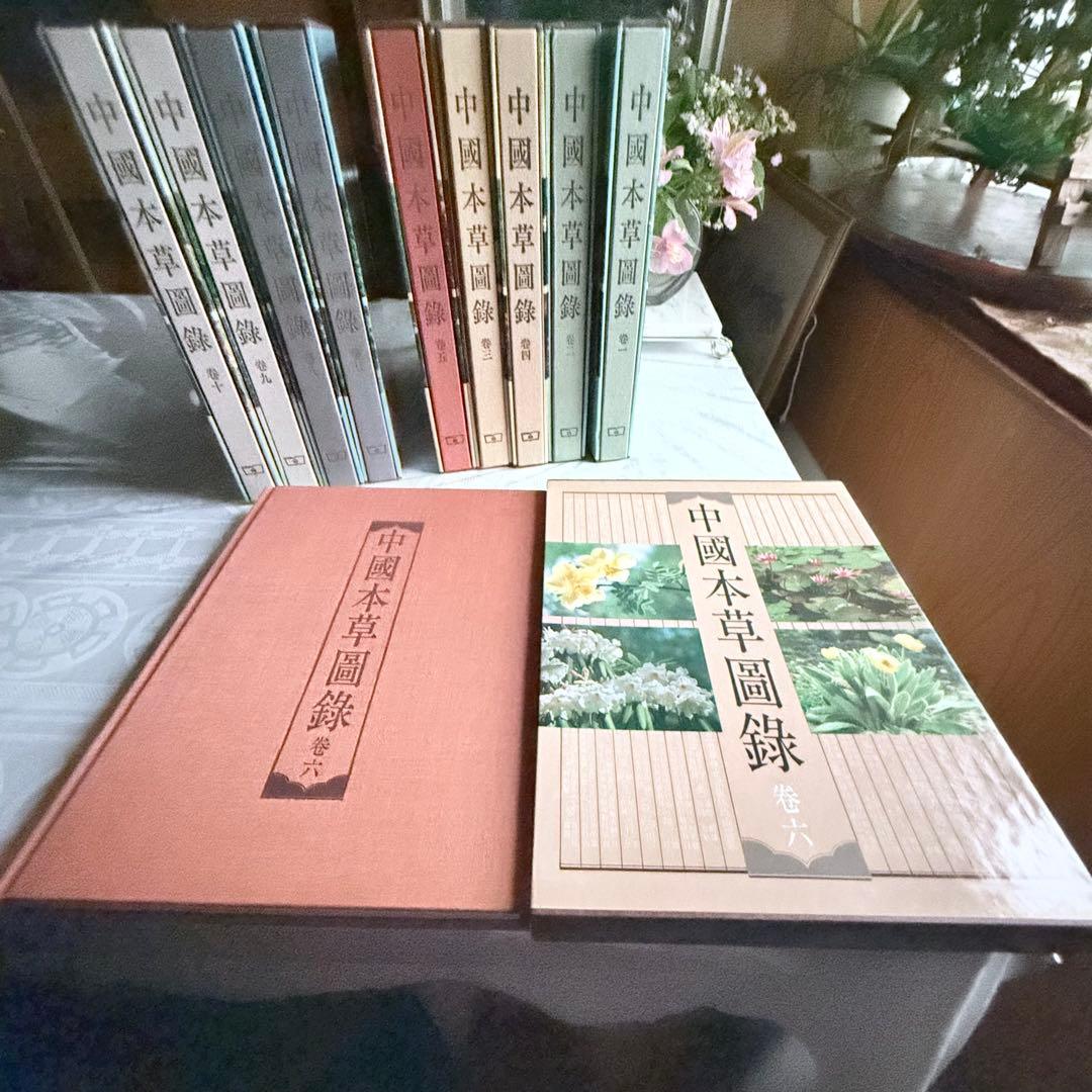 超限定2月25日20時迄‼️漢薬フルカラー『中國本草圖錄』10巻揃￼中国語薬草図鑑
