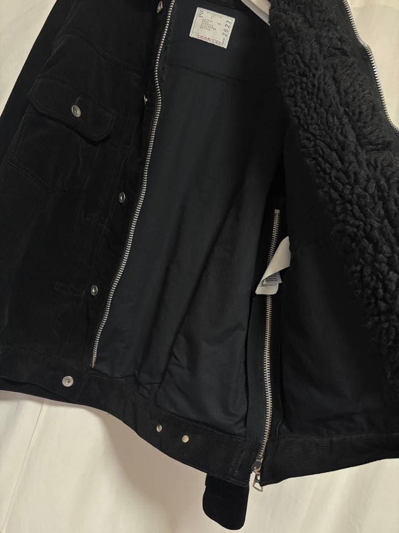 Mash sacai サカイ 21AW コーデュロイ ジャケット ボア