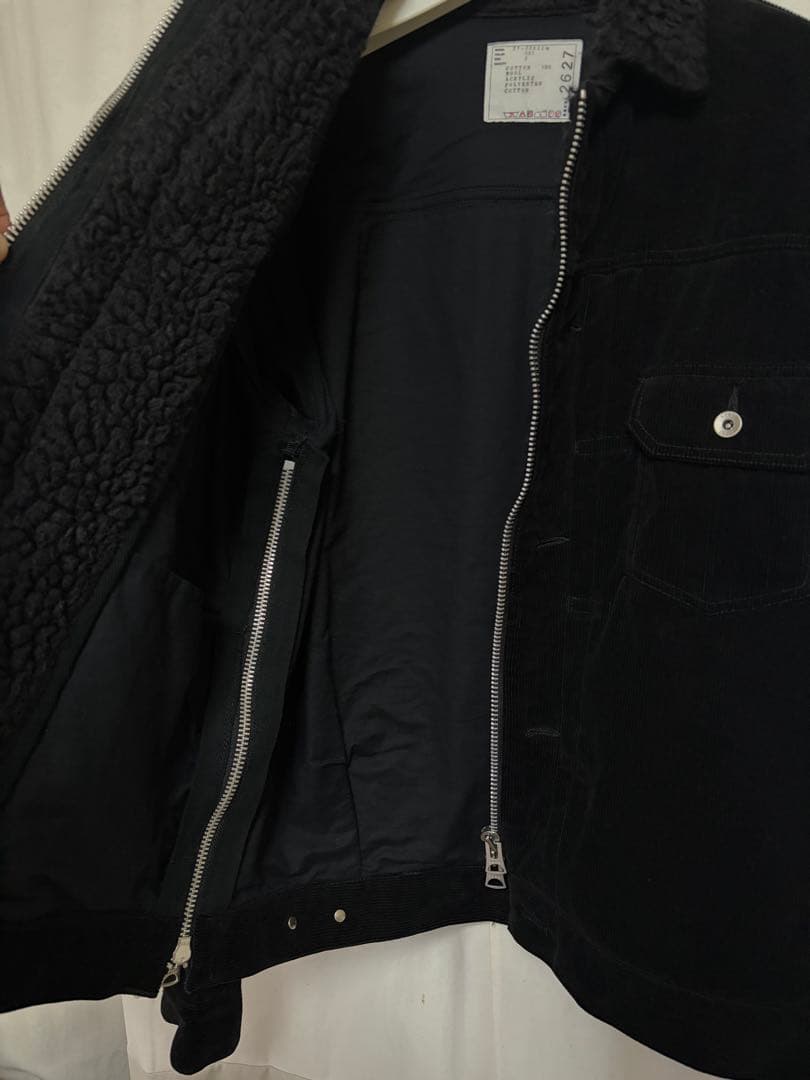 Mash sacai サカイ 21AW コーデュロイ ジャケット ボア