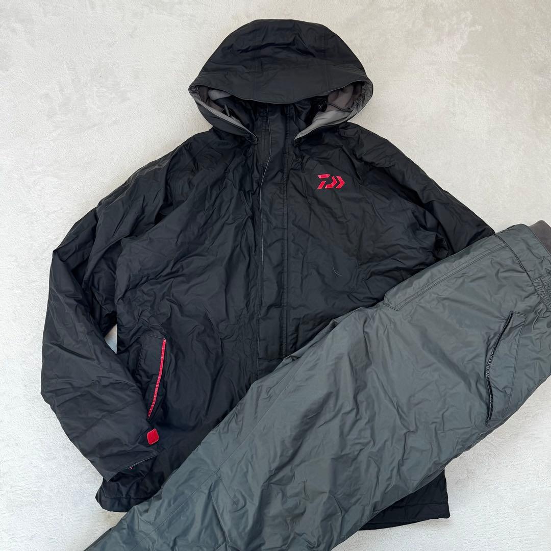 DAIWA ダイワ　レインマックス　ウィンタースーツ　セットアップ　黒　2XL