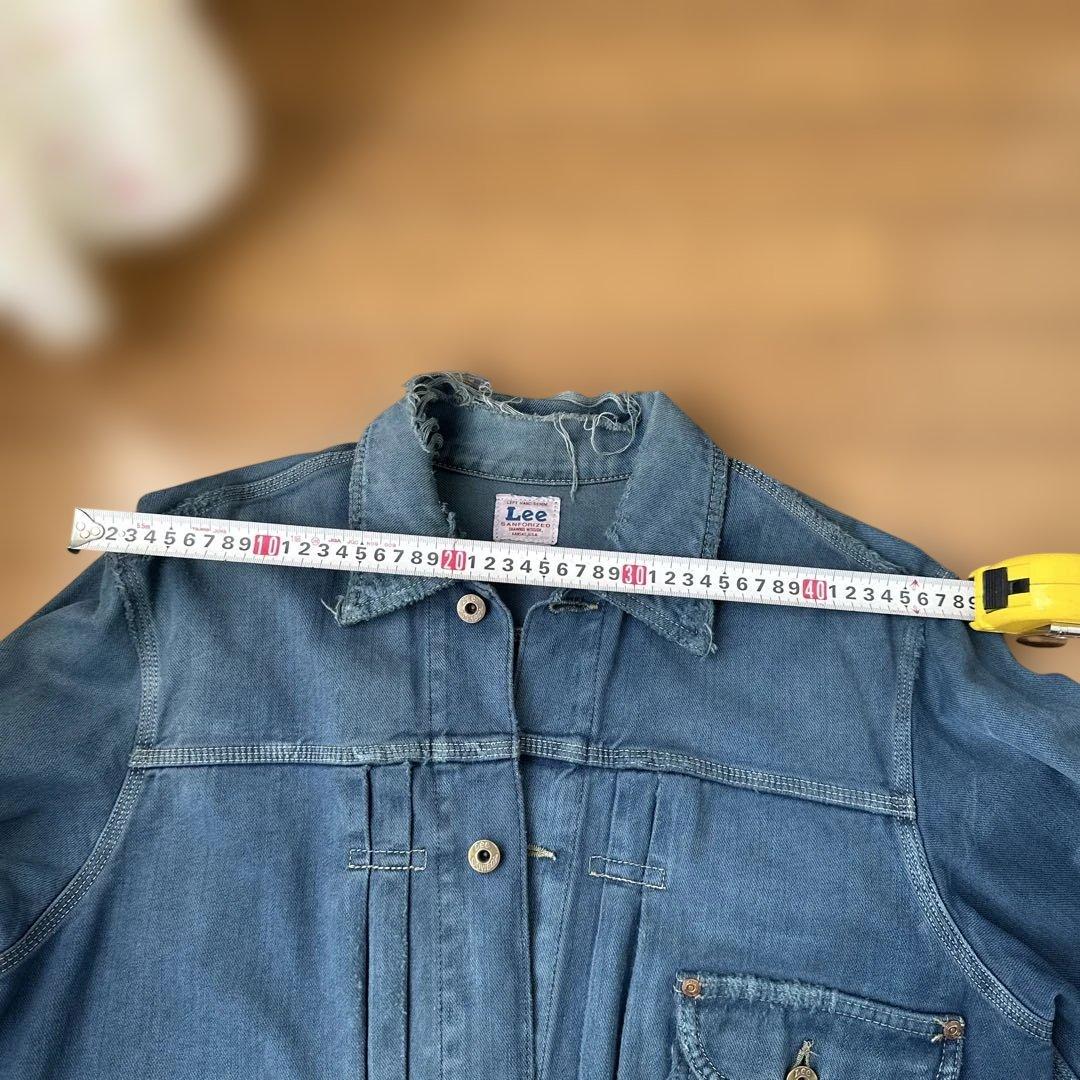 Lee デニムジャケット L復刻ファーストモデル後染めダメージ仕様
