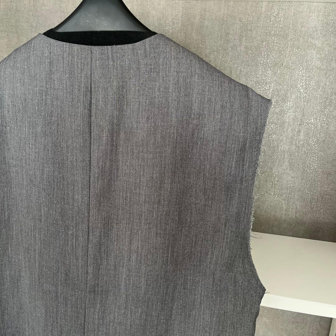 anuke カットオフツイルベスト　グレー　ジレ　トップス　ノースリーブ　36