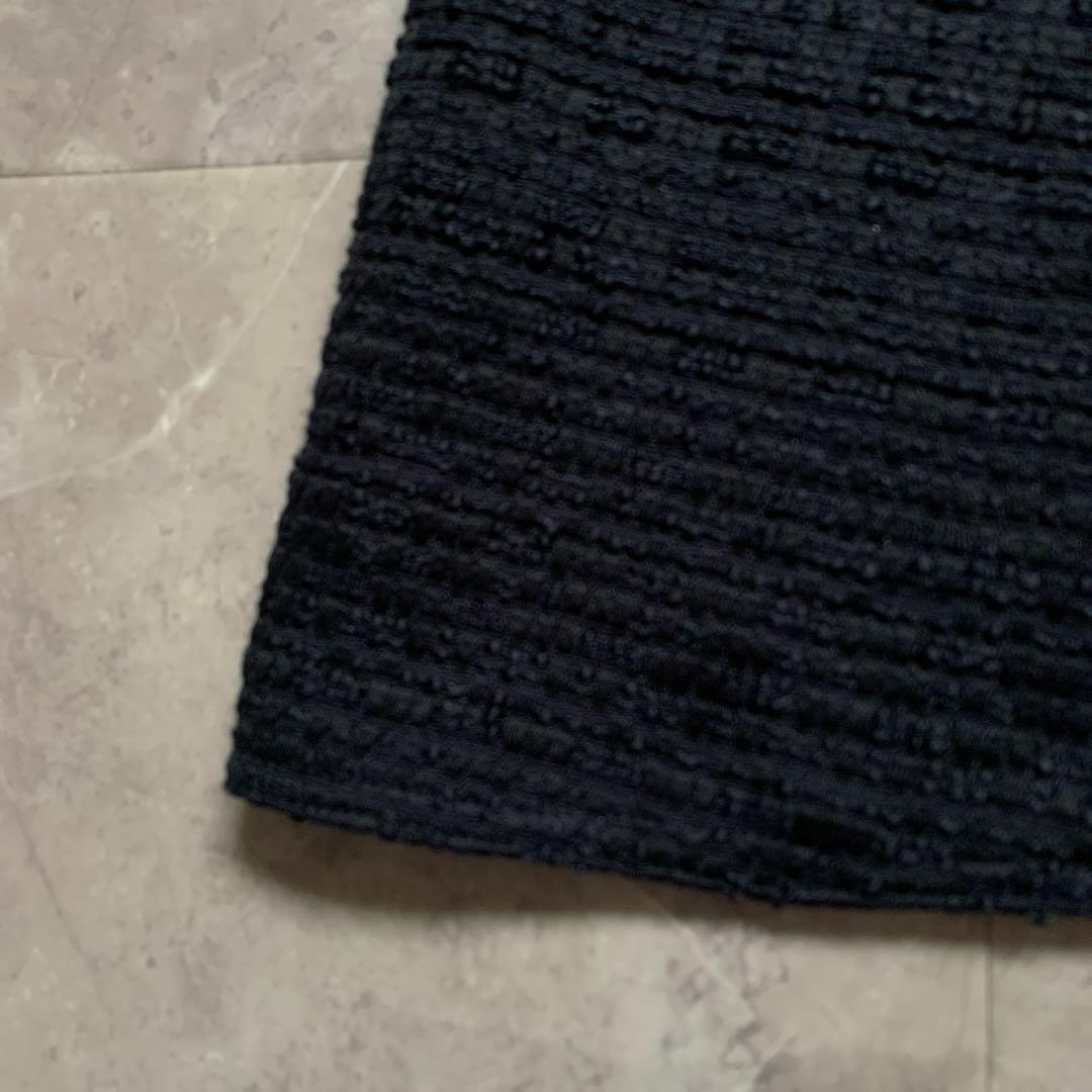 【美品】　SHIPS any NAVY BLUE スラブツイードワンピース　紺