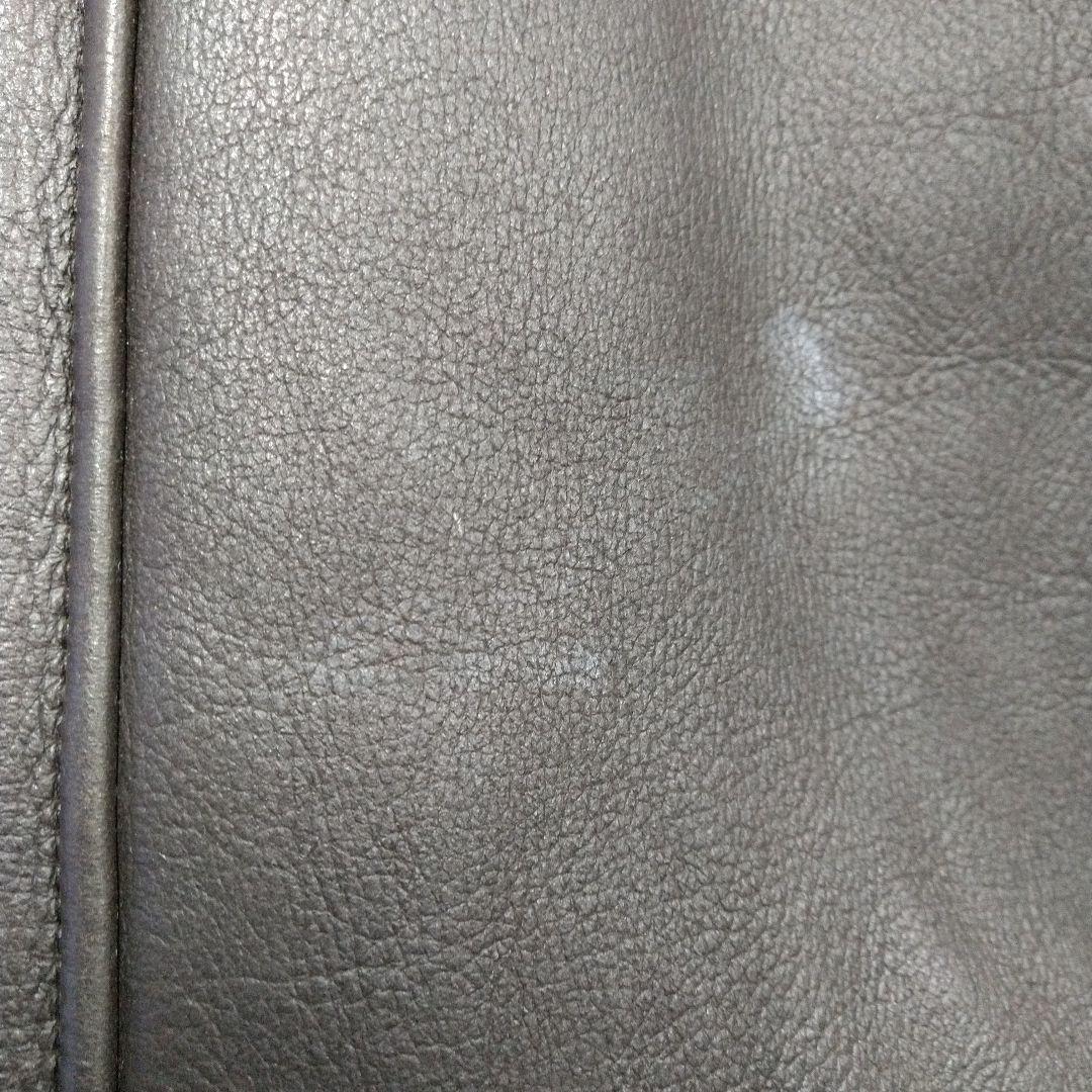 オールムートン レザーコート チャコールグレー XXL