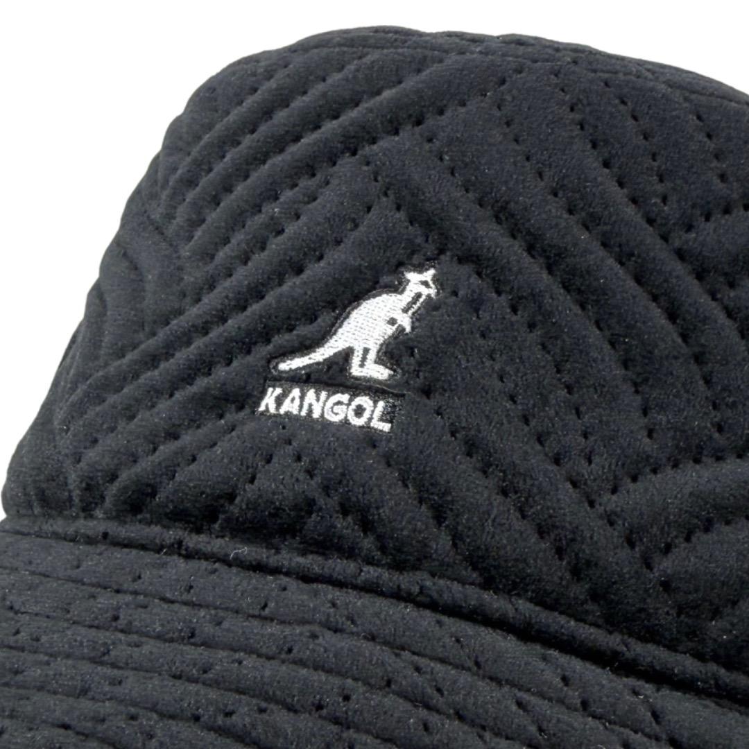 SALE⭐️KANGOL　ベルベット　バケットハット　黒色　L/XLサイズ