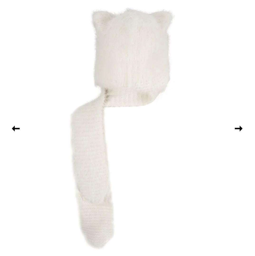 最終値下げandwang Fluffy cat knit hat