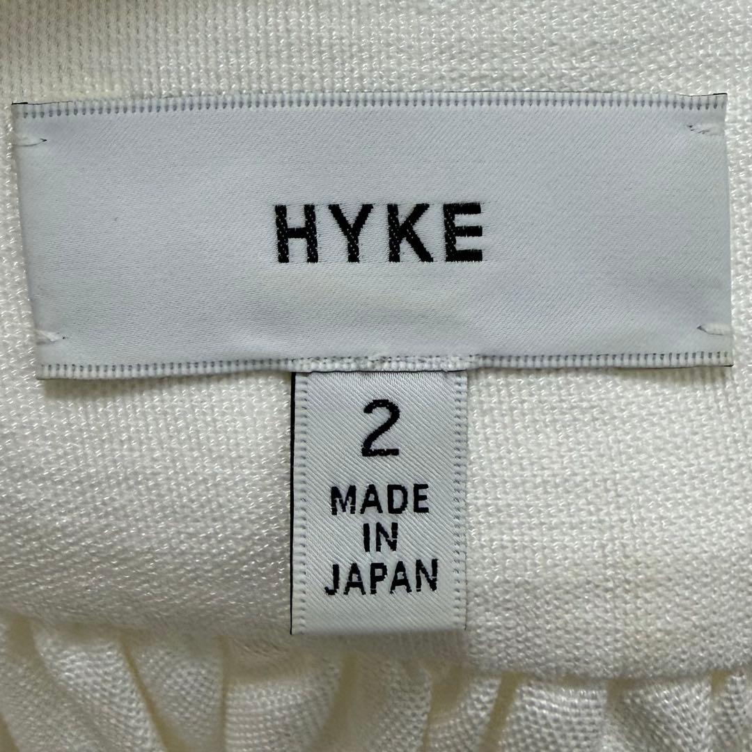 【美品✨近年モデル マキシ丈】HYKE スモックワンピース リネン混 ハイク