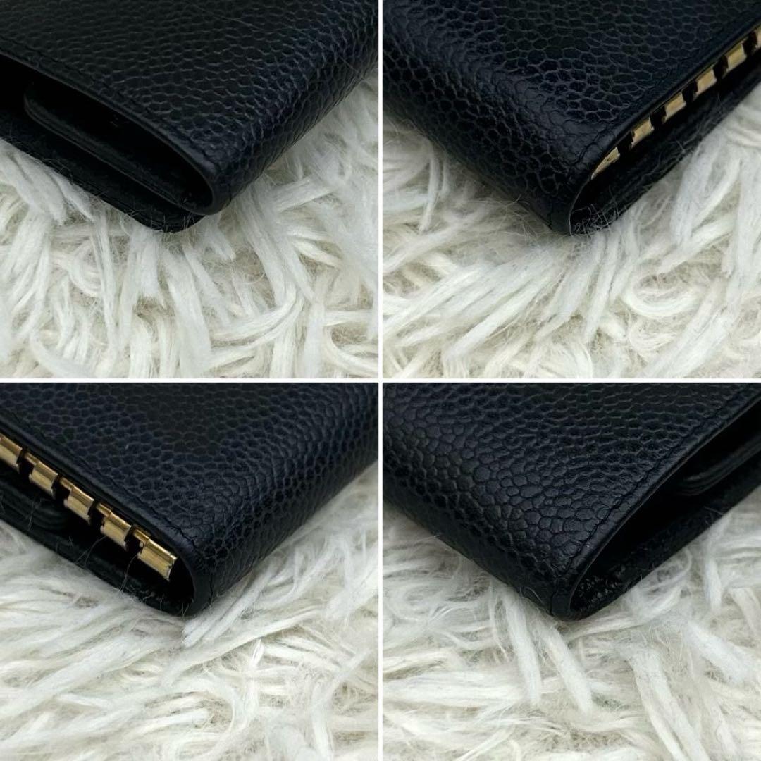 【専用】CHANEL キャビアスキン ココマーク 6連キーケース ブラック