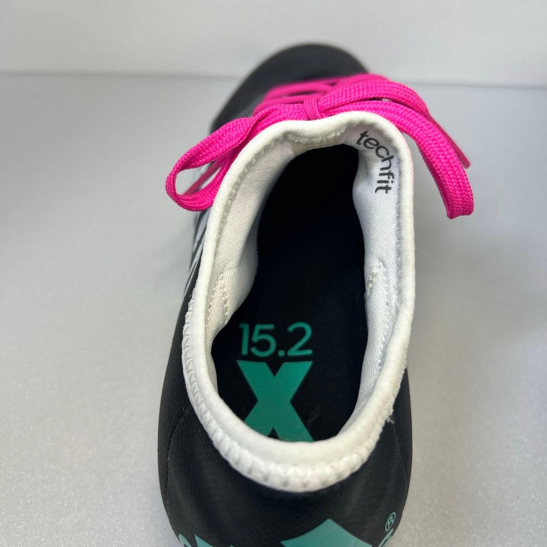 【極美品】adidas サッカースパイク X15.2 黒 ピンク 26.0