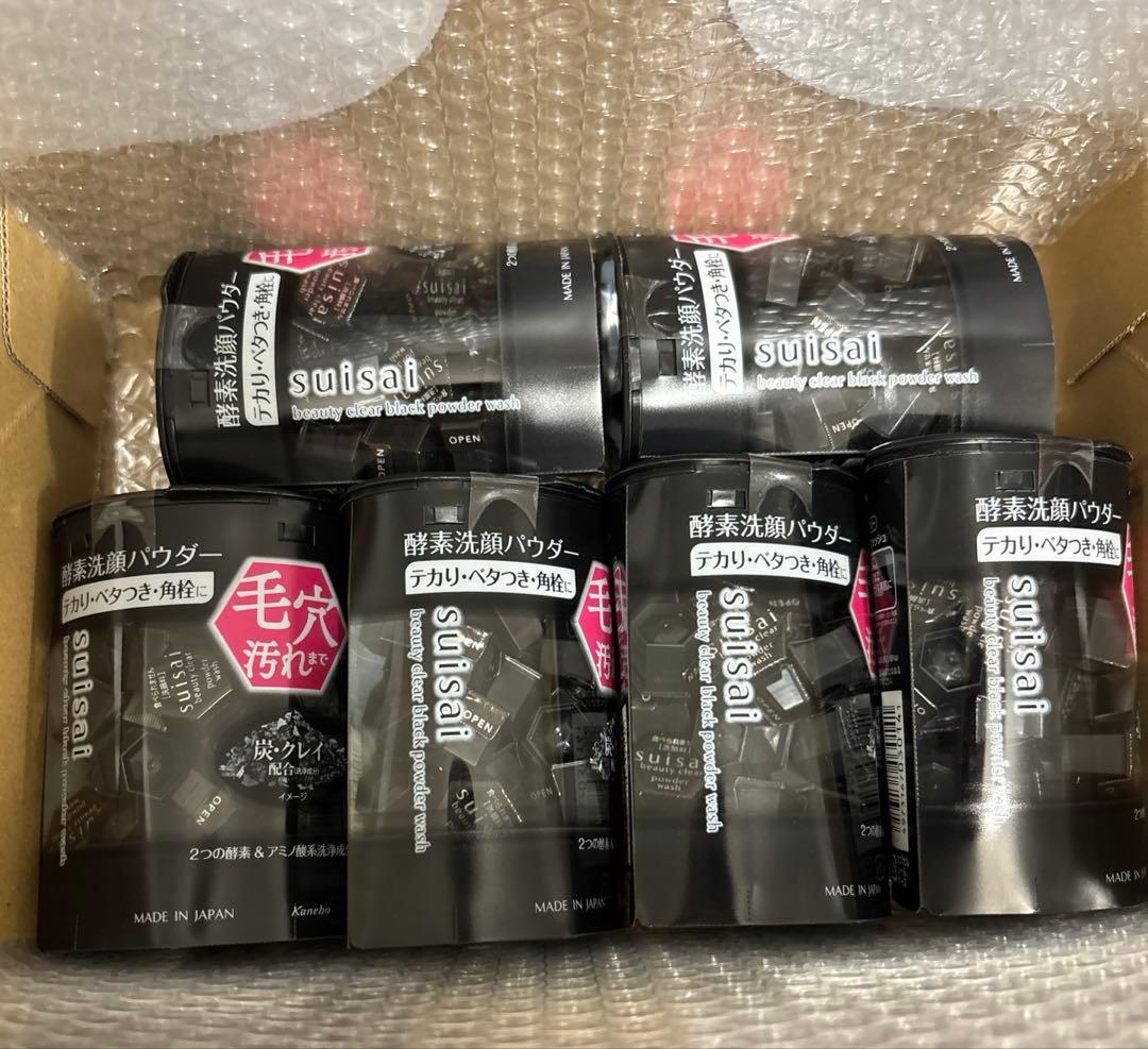 【はなshop】　suisai酵素洗顔パウダー　ブラック×6個セット