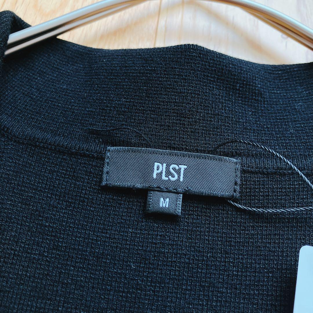 PLST レーヨンブレンドテーラードニットベスト　黒　金ボタン　新品未使用　M