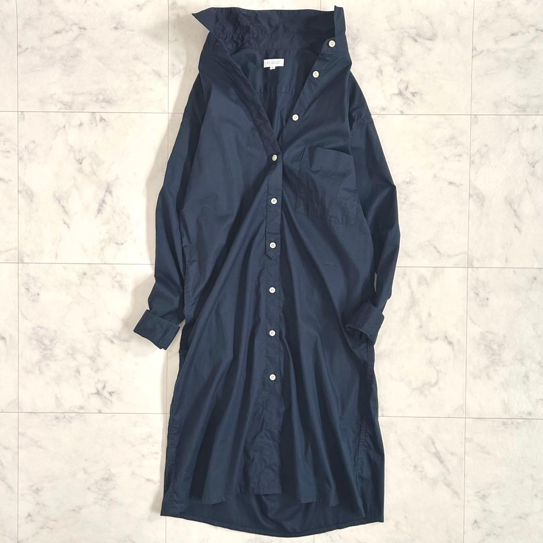 美品 マッキントッシュ フィロソフィー シャツワンピース ネイビー 36