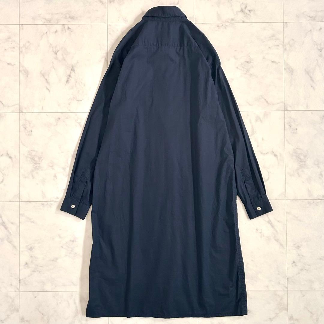 美品 マッキントッシュ フィロソフィー シャツワンピース ネイビー 36