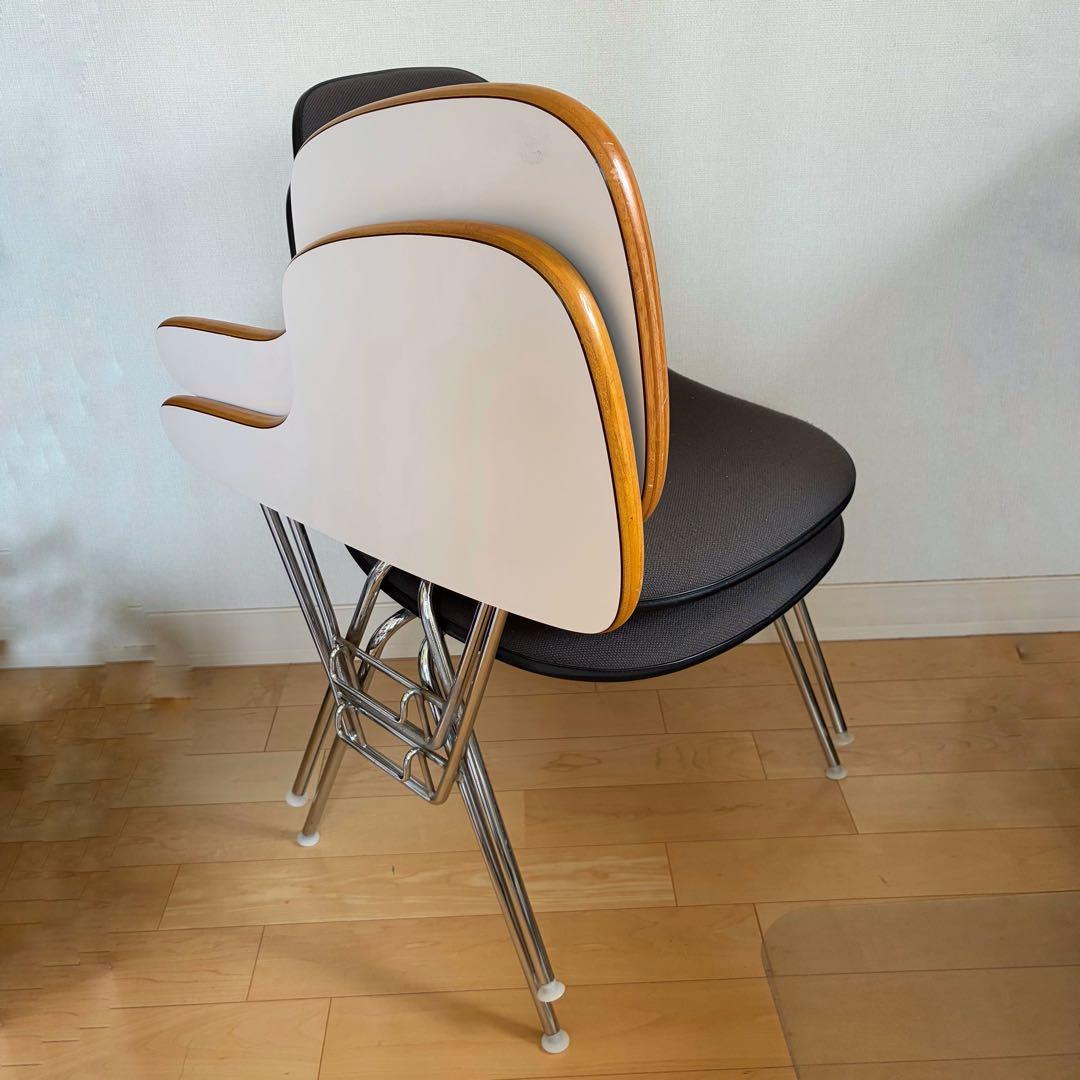 Herman Miller サイドシェルスタッキングチェア テーブル付き