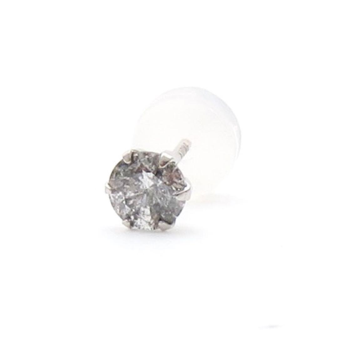 S*y様 本物保証！K10WG 天然ダイヤモンド 0.2ct 片耳ピアス　新品