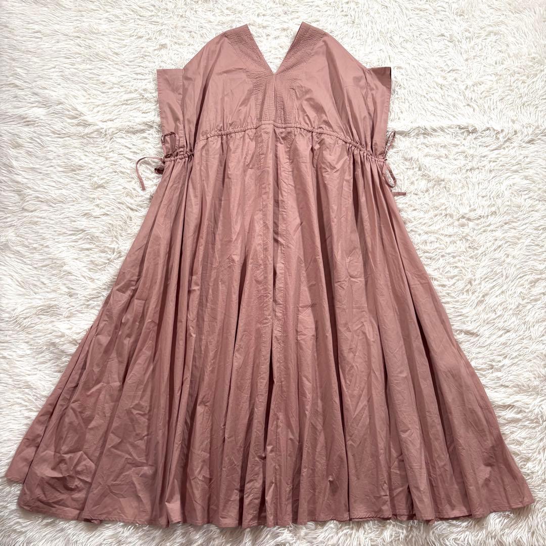 美品✨カレンソロジー 名古屋限定ピンク　タックフレアワンピース　ウエスト絞りあり