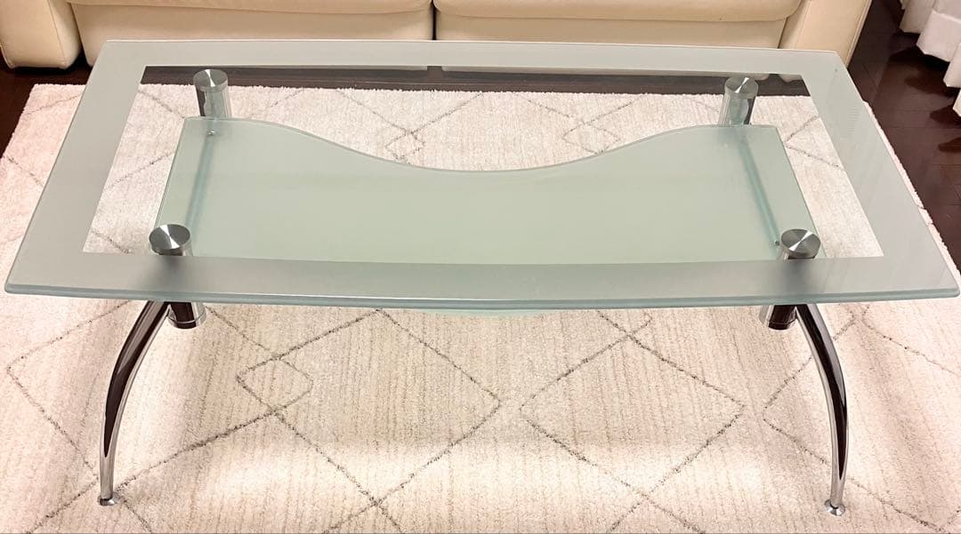 ガラス ローテーブル 120cm センターテーブル　ガラステーブル