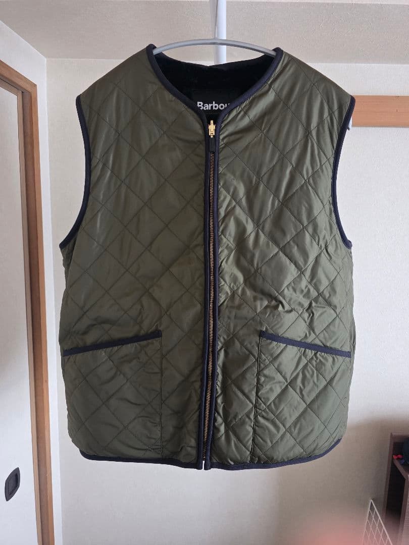 Barbour　リバーシブル ベスト　グリーンレーベル別注
