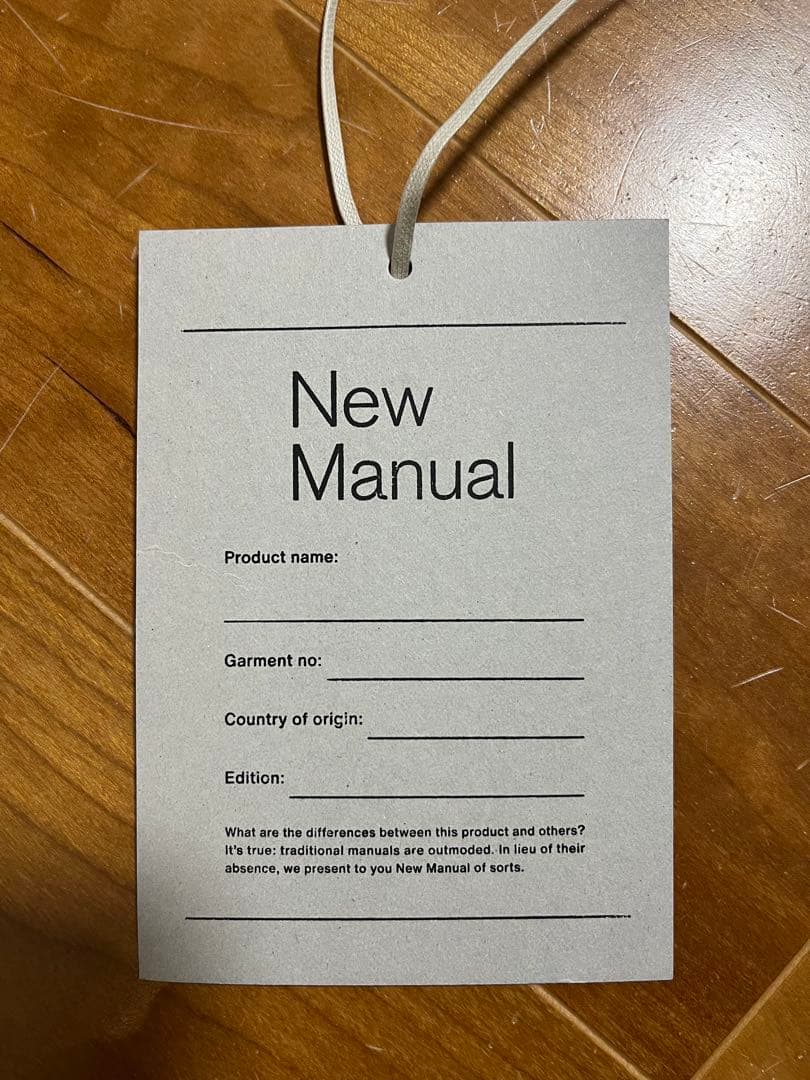 New Manualニューマニュアルデニムジャケット