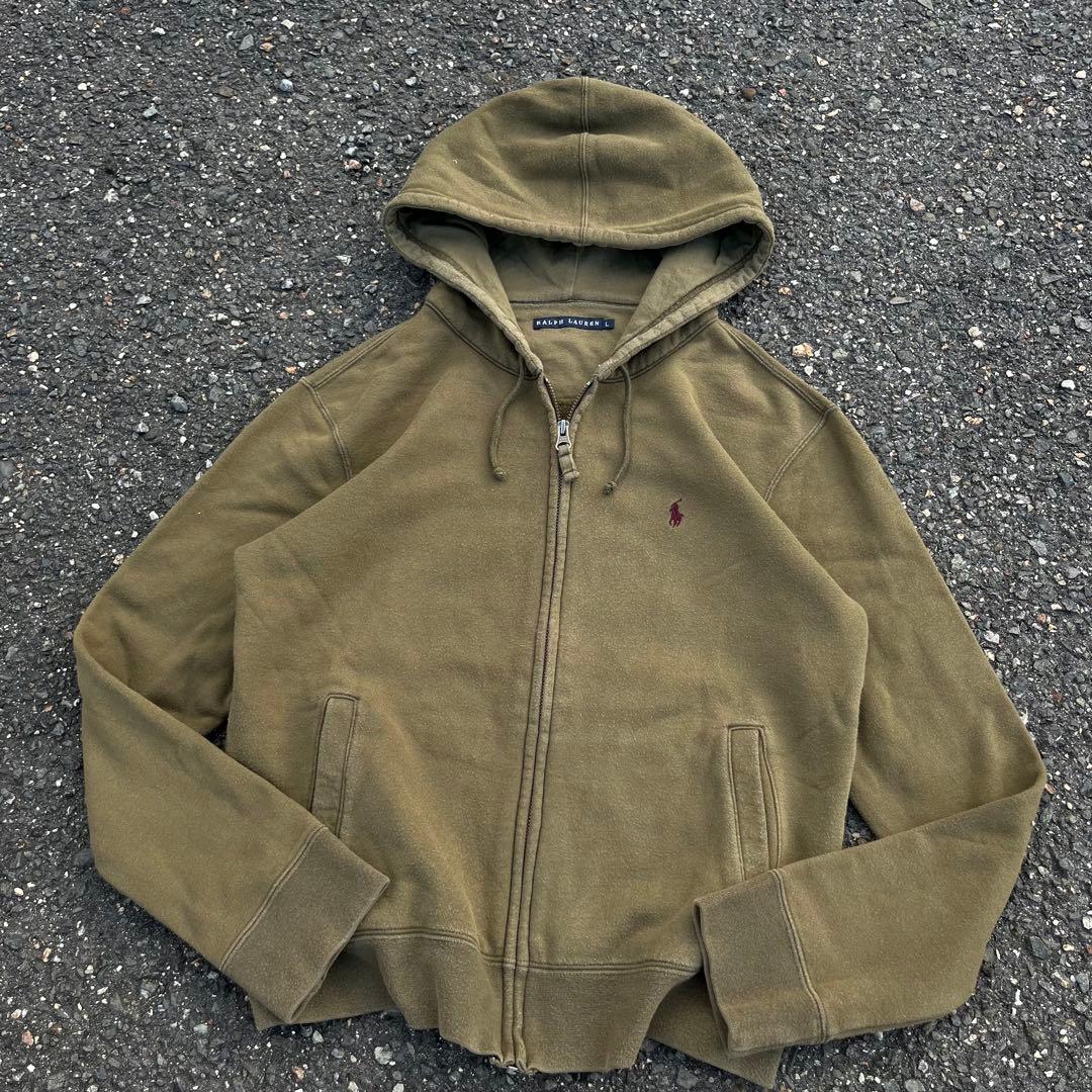 polo ralph lauren 00s 90s ジップパーカー　短丈　y2k