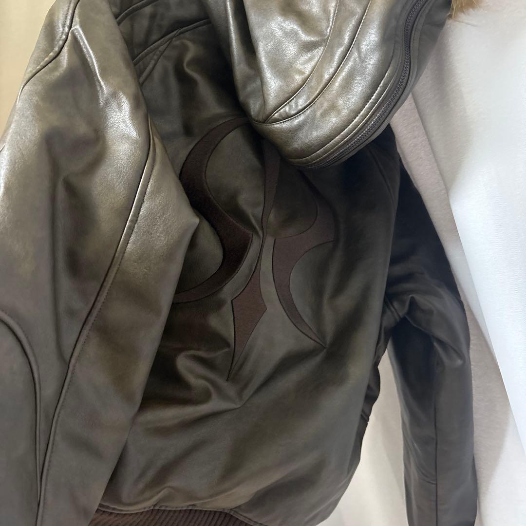 ファーレザージャケットn2b rick supplier cozy racer